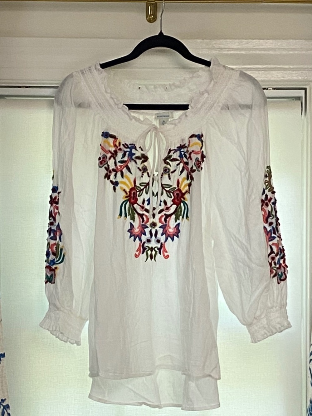 Sundance embroidered blouse, XL